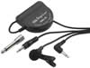 IMG Stage Line - ECM-2500 : Microphone cravate électret avec adaptateur d'alimentation
