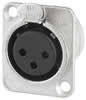 Fiches XLR châssis NEUTRIK, 3 pôles - NC-3FDL1