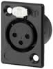 Fiche XLR châssis 3 pôles NEUTRIK - NC-3FP1BAG