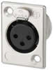 Fiches XLR châssis 3 pôles NEUTRIK - NC-3FP1