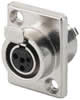Mini fiches XLR châssis, 4 pôles