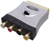 Adaptateur fiche Péritel mâle vers 3x RCA + 1 S-Video avec switch In/Out , haute qualité