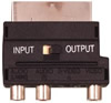 Adaptateur fiche Péritel mâle vers 3x RCA + 1 S-Video avec switch In/Out
