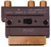 Adaptateur fiche Péritel mâle vers 3x RCA + 1 S-Video avec switch In/Out, plaqué OR