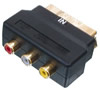 Adaptateur fiche Péritel mâle vers 3x RCA mâle A/V IN, doré