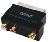 Adaptateur fiche Péritel mâle vers 3x RCA mâle A/V OUT, doré