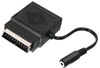Adaptateur fiche Péritel mâle vers Péritel femelle + Jack 3.5mm stéréo femelle