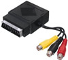 Adaptateur fiche Péritel mâle vers Péritel femelle + 3x RCA femelle Audio/Vidéo