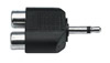 Adaptateur Jack 3.5mm mono mâle - 2x RCA femelle
