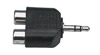 Adaptateur Jack 3.5mm stéréo mâle - 2x RCA femelle