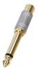 Adaptateur Jack 6.33mm mono mâle - RCA femelle, haute qualité