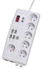 Bloc Multiprises avec 4 Prises, protection contre la foudre+ CX/RJ11 + Hub 4 ports