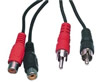 Câble 2 RCA mâle vers 2 RCA femelle, 1.5m