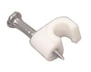 Clips pour câble 8mm rond whit - 100 pcs
