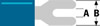 Cosse a Fourche A=4.3mm B=7.2mm - Bleu, 100pcs