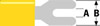 Cosse a Fourche A=4.3mm B=7.2mm - Jaune, 100pcs