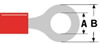 Cosse a Oeil A=8.4mm B=12mm - Rouge, 100pcs