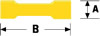 Cosse Femelle Cylindrique A=6.8mm B=26.7mm - Jaune, 100pcs