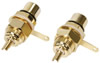 Embase RCA Femelle Dorée - 2 pcs