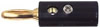 Fiche Banane 4mm - Noir, dorée