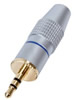 Fiche Jack 3.5mm Stéréo Mâle, Doré - 2 pcs
