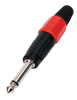 Fiche Jack 6.35mm Mono Mâle, rouge