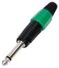 Fiche Jack 6.35mm Mono Mâle, vert