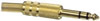 Fiche Jack 6.35mm Stéréo Mâle, doré