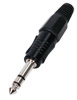 Fiche Jack 6.3mm Stéréo Mâle, noir