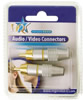 Fiche RCA Male, contact Doré - 2 pcs