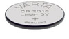Pile bouton Lithium Varta - CR2016 - 3V - 85mAh - 20x1.6mm