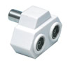 Répartiteur d'antenne : 1x 9.52mm mâle vers 2x 9.52mm femelle