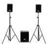 BST - SOUNDMATE XS - Système 2.1, Cais. amplifié 25cm 260W + 2x60W Sat 16,5cm + acc. + housses