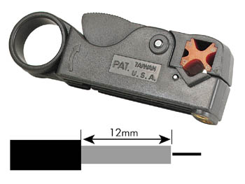 Denudeur de câbles coaxiaux (RG58 - RG59), cliquez pour agrandir