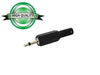 Jack male 2.5mm mono - plastique noir