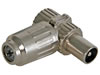 Fiche Coax Mâle Coudée 9.5mm/2.3mm - Métallique