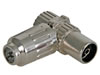 Fiche Coax Femelle Coudée 9.5mm/2.3mm - Métallique