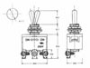 Inverseur Bipolaire à Levier On-off-on 10A/250V - Modèle Économique