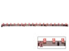 Module à LED flexible - rouge - 18 LED - 30cm - 12vcc