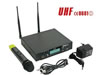 Microphone uhf true diversity pll sans fil à 8 canaux avec afficheur lcd
