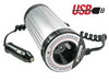 Convertisseur à onde sinusoïdale modifiée 150W entrée 12vdc / sortie 230vac - terre française - auto-restart + sortie usb - cylindrique