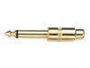 Adaptateur Jack 6.35mm mono mâle - RCA femelle, doré