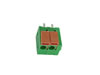Bornier Sans Vis, 2 Poles, Vert, Au Pas de 5mm