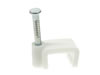 Clip de Fixation Plat, Blanc, 8mm (100pcs/boîte)