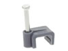 Clip de Fixation Plat, Gris, 8mm (100pcs/boîte)