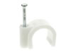 Clip de Fixation Rond, Blanc, 4mm (100pcs/boîte)