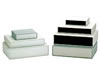 Coffret Etanche Antifeu - Couvercle Gris Clair avec Plaques Arrieres Noires 140 x 110 x 35mm