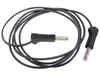 Cordon de Mesure Silicone avec Fiches Bananes 4mm, Noir, 0.5m