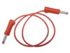 Cordon de Mesure Silicone avec Fiches Bananes 4mm, Rouge, 0.5m