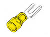 Cosse a Fourche 6.4mm - Jaune, 10pcs